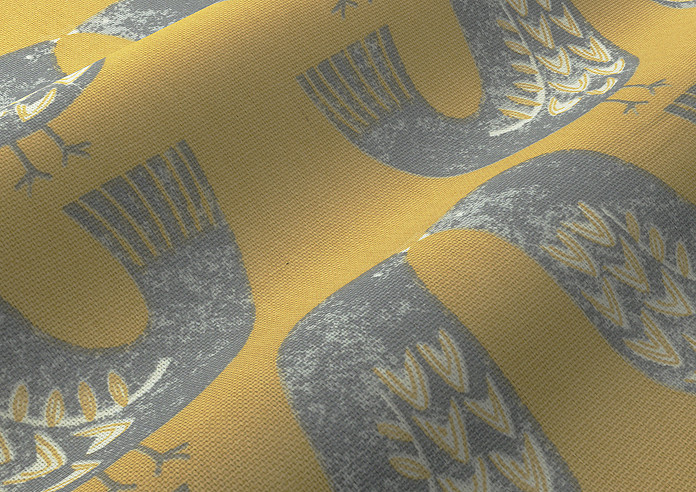 Scandi Birds, Mustard - Roman Blind - Image 4